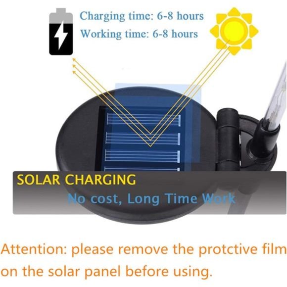 Garden Solar Light Outdoor Decorative,Moon Decor,Crackle Glass Ball Metal Garden - Picture 6 of 6